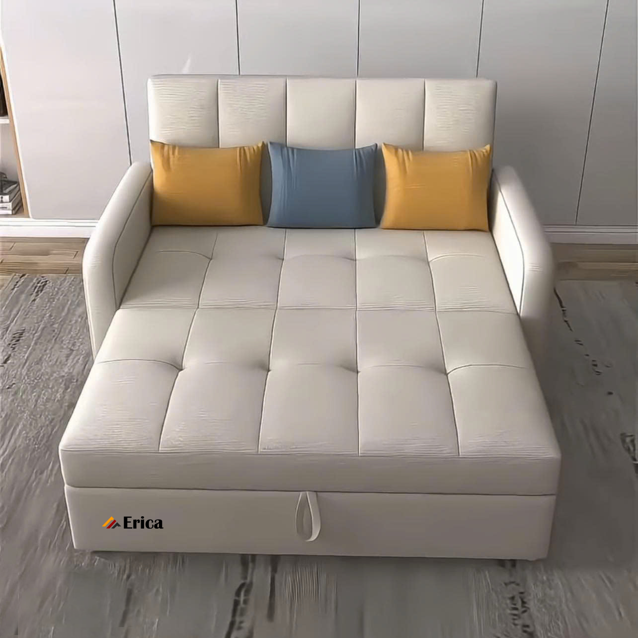 GIƯỜNG SOFA ĐA NĂNG ERICA - LX1 TRẮNG SỮA
