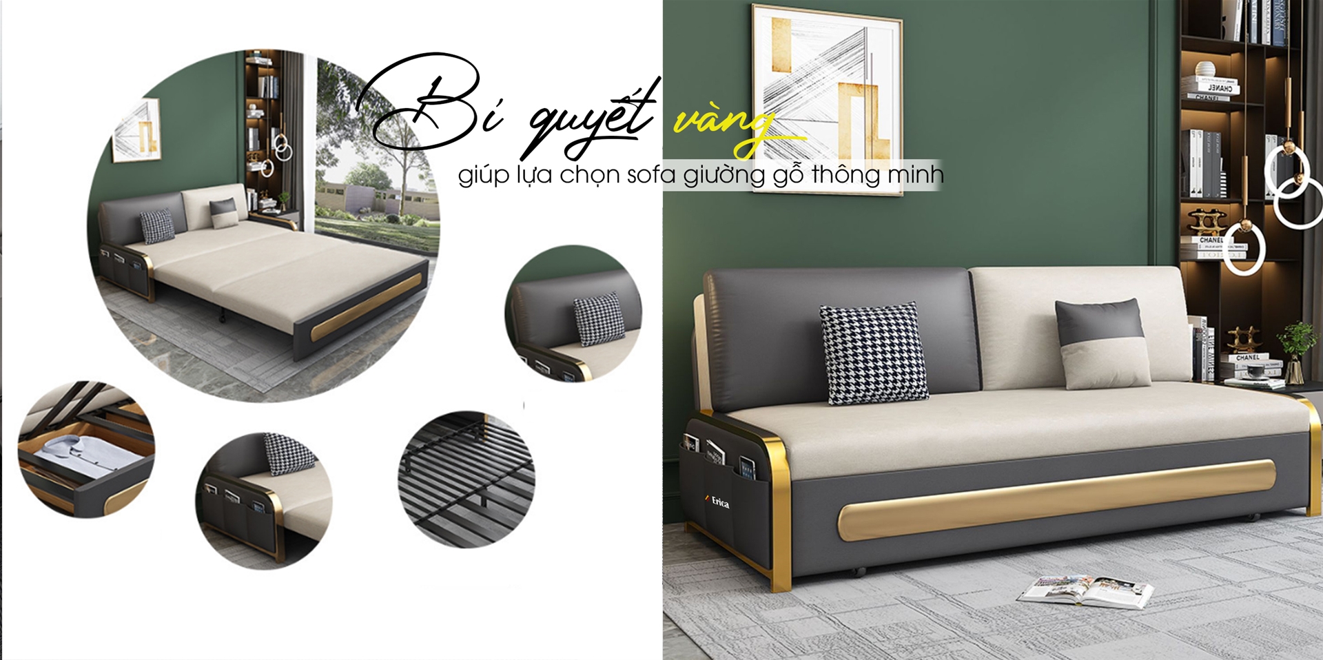 BÍ QUYẾT VÀNG GIÚP BẠN LỰA CHỌN SOFA GIƯỜNG GỖ THÔNG MINH CHO GIA ĐÌNH
