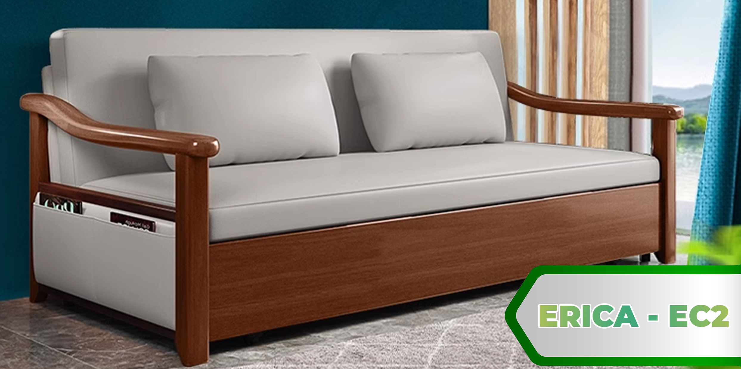 MÊ MẨN VỚI CHIẾC SOFA GIƯỜNG GẤP GỖ SỒI ~ MỘT TUYỆT TÁC TRONG NGÀNH THIẾT KẾ NỘI THẤT