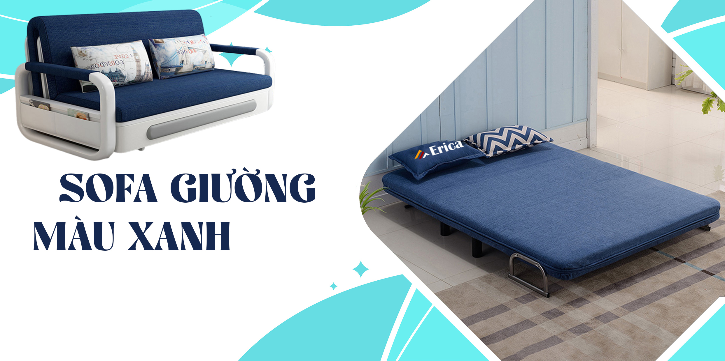HƯỚNG DẪN CÁCH LỰA CHỌN SOFA GIƯỜNG MÀU XANH DA TRỜI SAO CHO PHÙ HỢP?